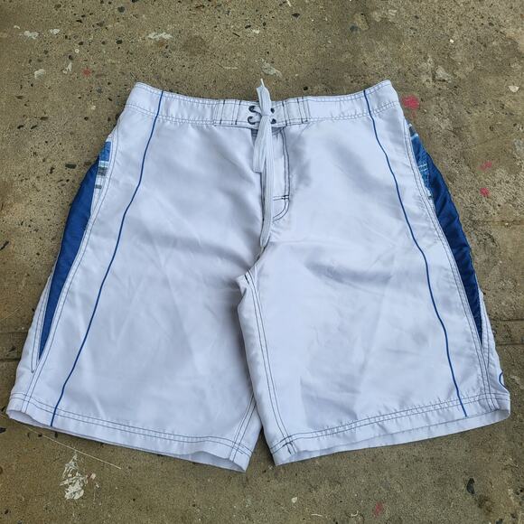 OP Other - OP Board Shorts Size 34 White Trunks Swim Beach Summer Walk Water Tag 36 11"